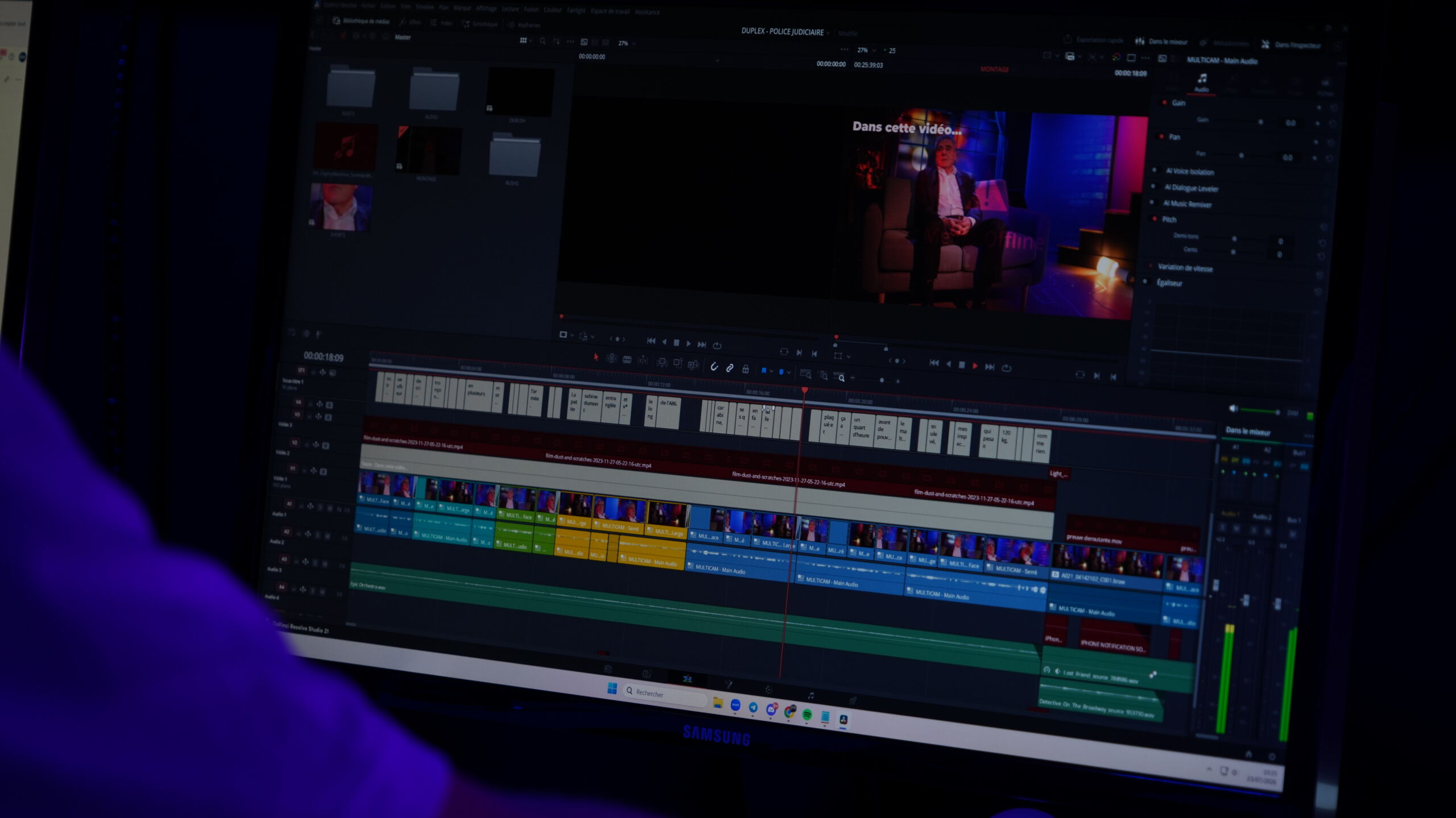 Montage vidéo professionnel d’un podcast tourné chez KRT Studios